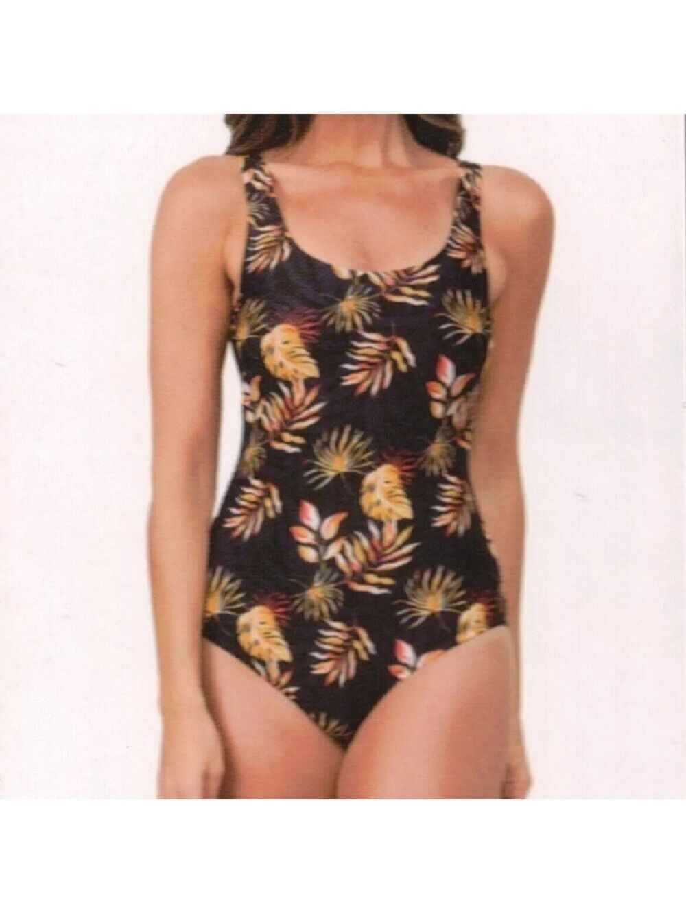 Ocean Pacific Tropical Leaf Print One Piece Swimsuit